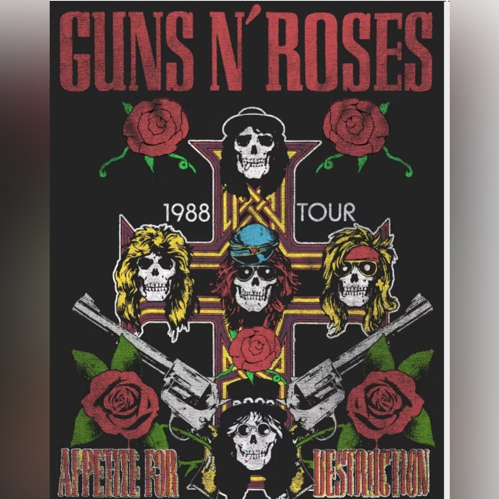 New WOT GNR 1988 Tour AFD Retro Fit Size Large Men’s. - Picture 2 of 9
